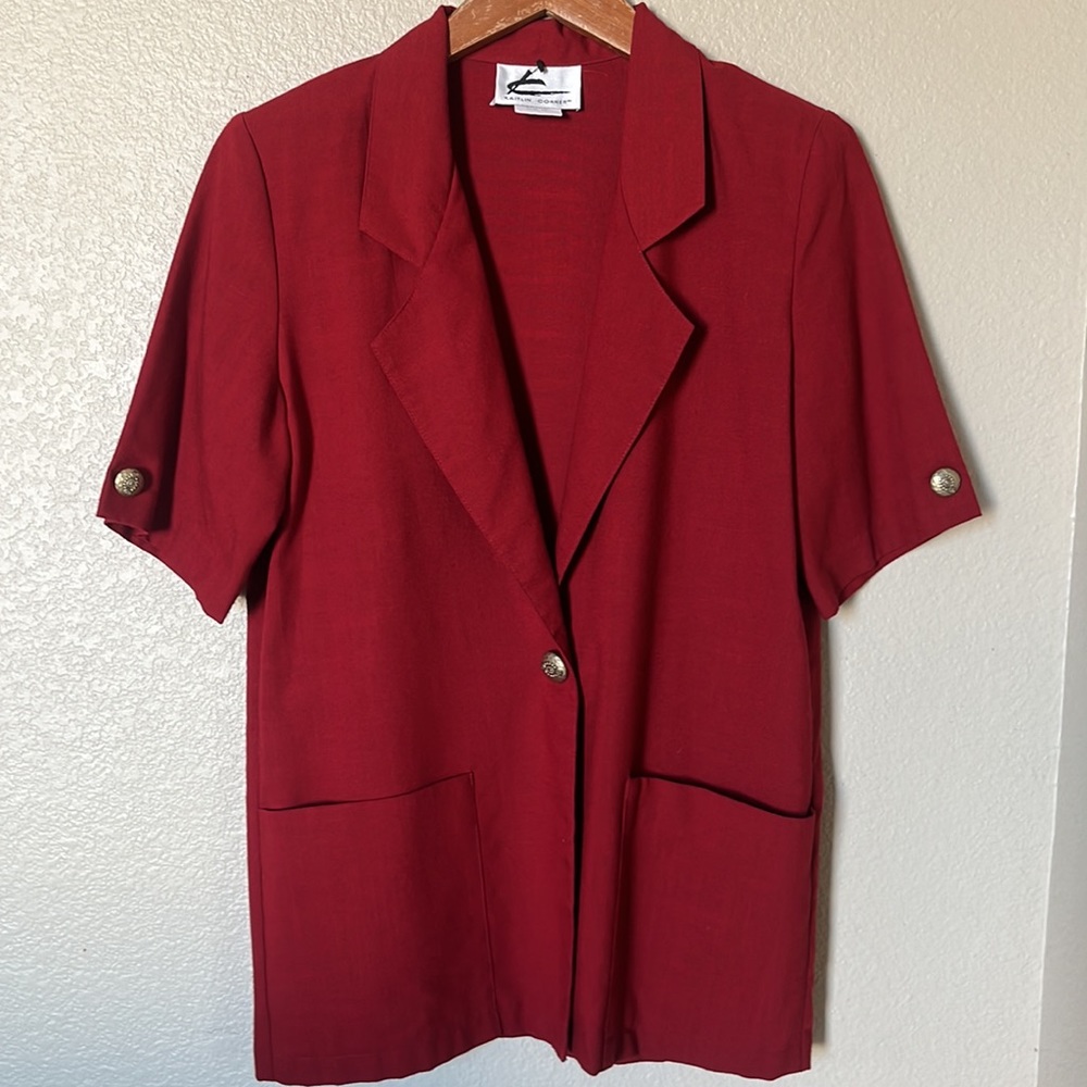 Kaitlin Conner Vintage  Red Blazer sz 12
